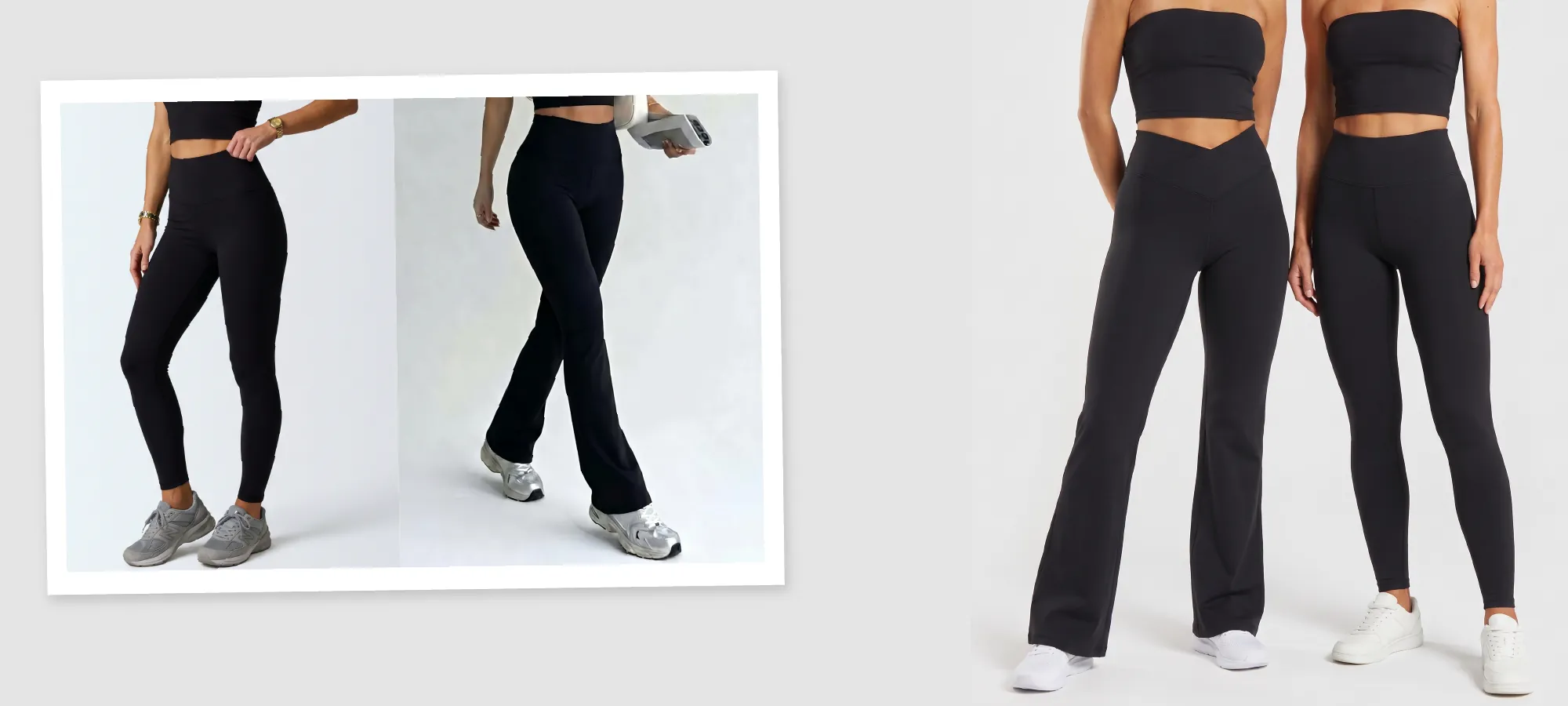 Modelos con los nuevos leggings de Samsara